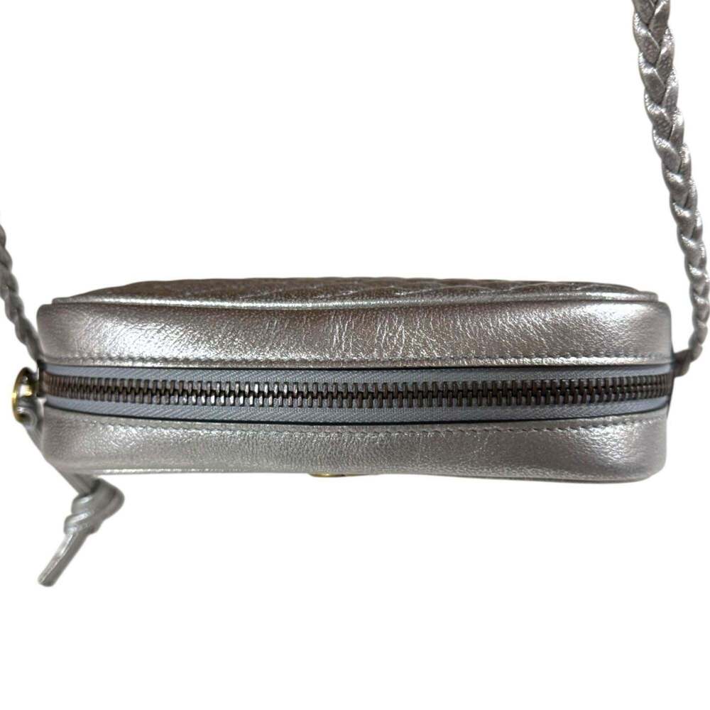 GUCCI Silver GG Marmont Shoulder Bag - Picture 9 of 10